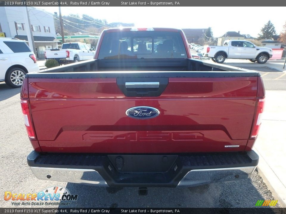 2019 Ford F150 XLT SuperCab 4x4 Ruby Red / Earth Gray Photo #6