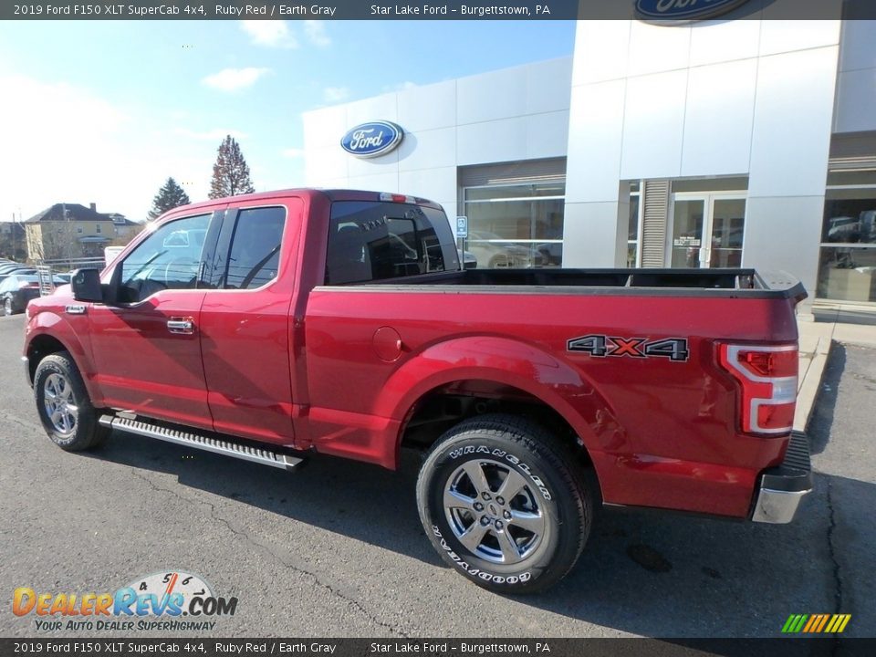 2019 Ford F150 XLT SuperCab 4x4 Ruby Red / Earth Gray Photo #7
