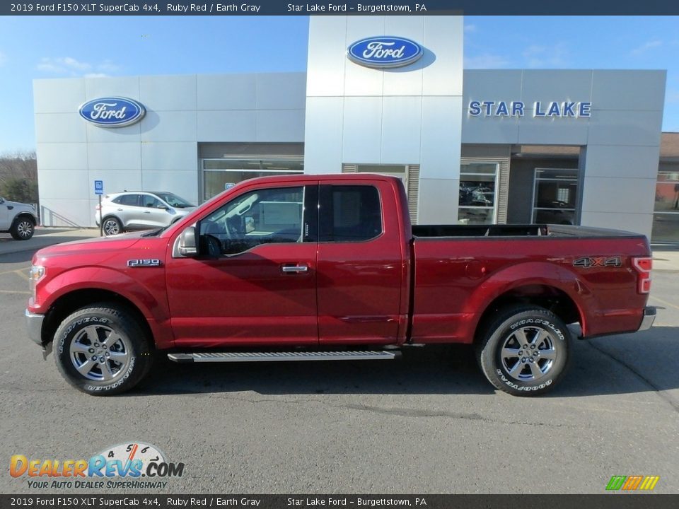 2019 Ford F150 XLT SuperCab 4x4 Ruby Red / Earth Gray Photo #8