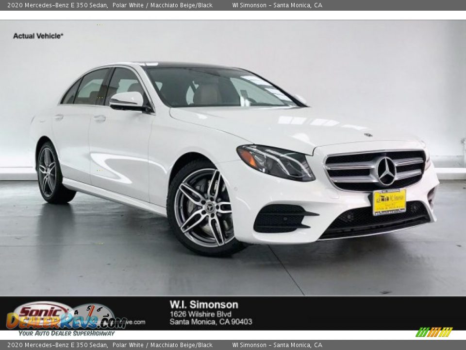 2020 Mercedes-Benz E 350 Sedan Polar White / Macchiato Beige/Black Photo #1