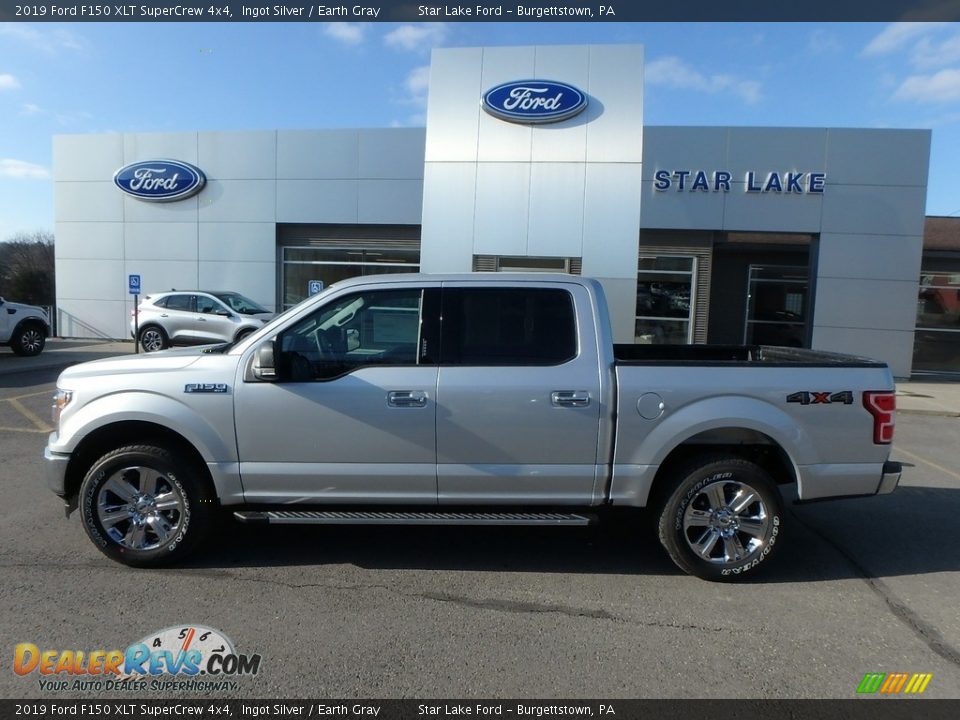 2019 Ford F150 XLT SuperCrew 4x4 Ingot Silver / Earth Gray Photo #8