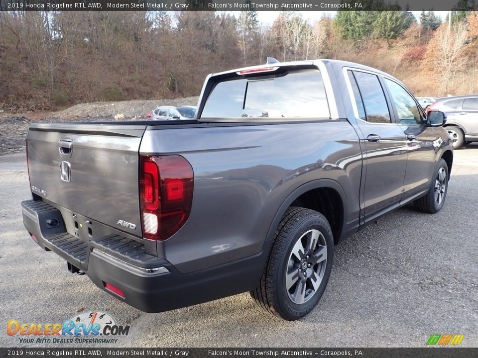 2019 Honda Ridgeline RTL AWD Modern Steel Metallic / Gray Photo #4