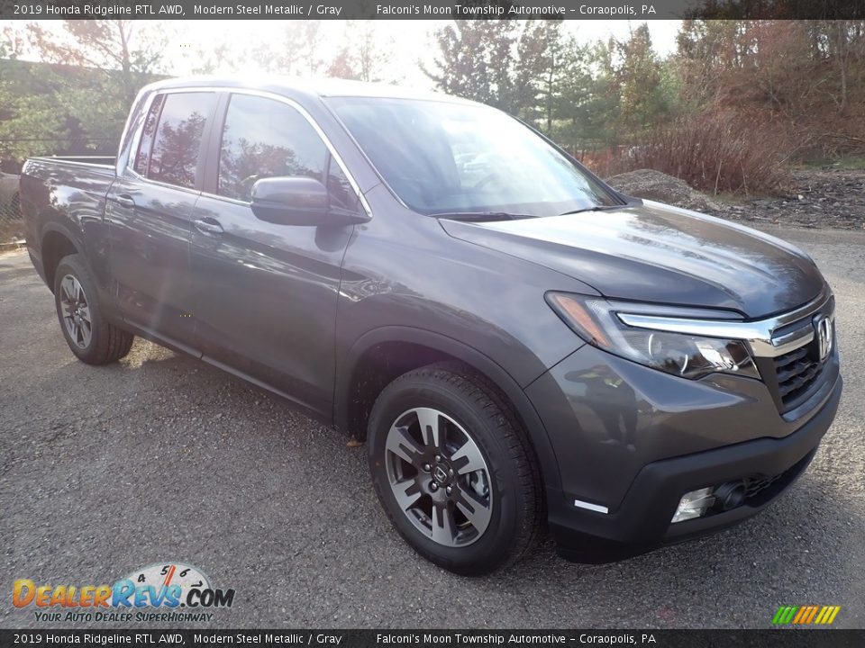 2019 Honda Ridgeline RTL AWD Modern Steel Metallic / Gray Photo #5