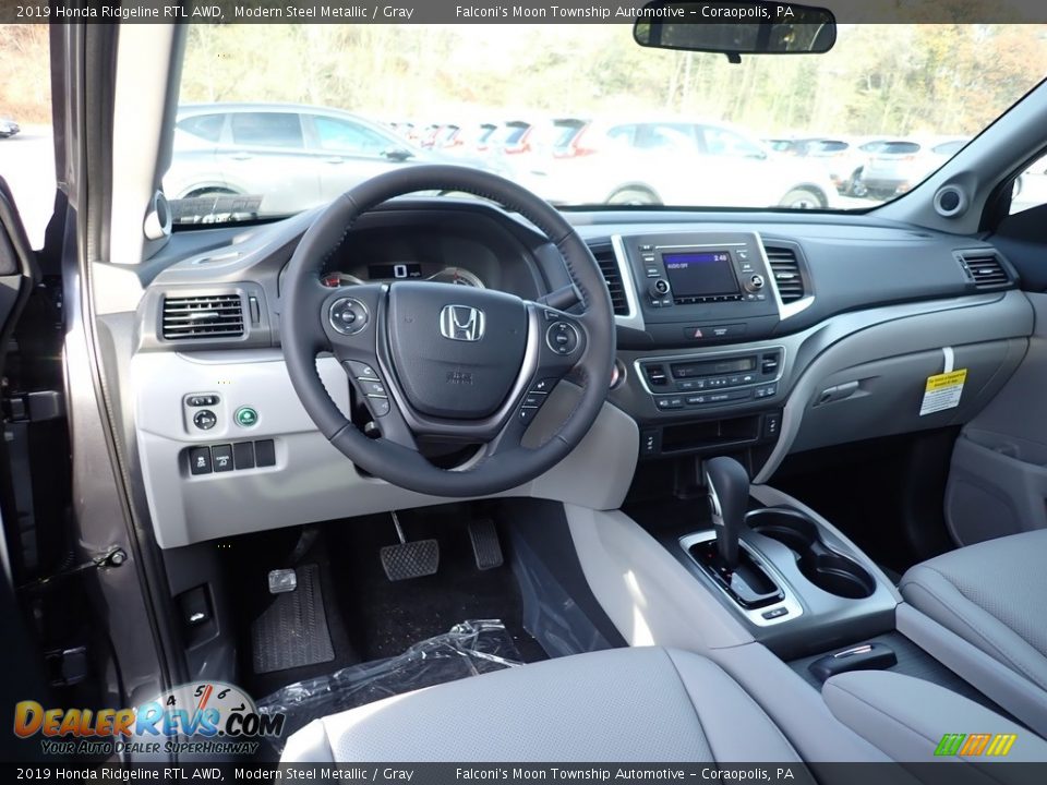 2019 Honda Ridgeline RTL AWD Modern Steel Metallic / Gray Photo #10