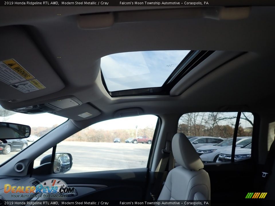 2019 Honda Ridgeline RTL AWD Modern Steel Metallic / Gray Photo #13