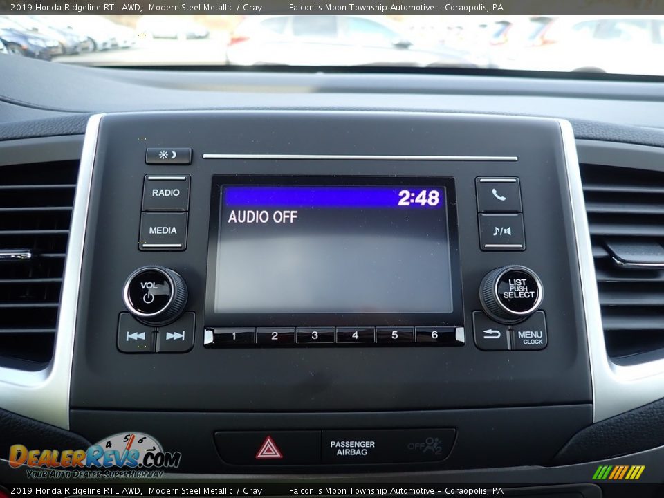 2019 Honda Ridgeline RTL AWD Modern Steel Metallic / Gray Photo #14