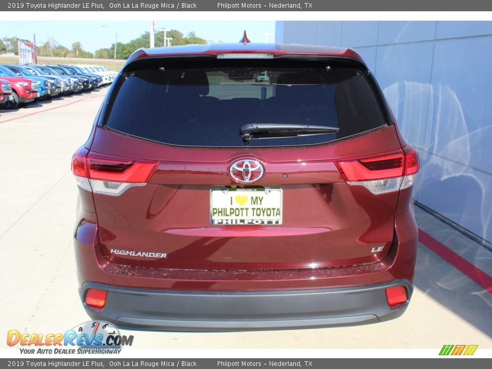 2019 Toyota Highlander LE Plus Ooh La La Rouge Mica / Black Photo #7