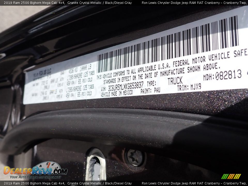 2019 Ram 2500 Bighorn Mega Cab 4x4 Granite Crystal Metallic / Black/Diesel Gray Photo #15