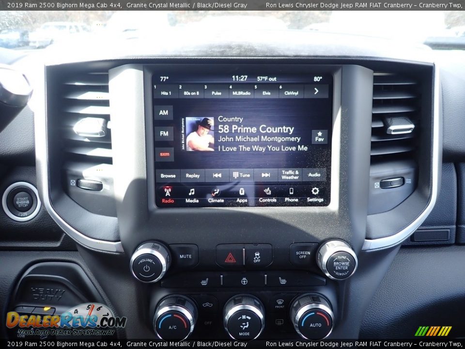 2019 Ram 2500 Bighorn Mega Cab 4x4 Granite Crystal Metallic / Black/Diesel Gray Photo #17
