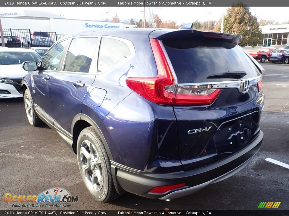 2019 Honda CR-V EX-L AWD Obsidian Blue Pearl / Gray Photo #2