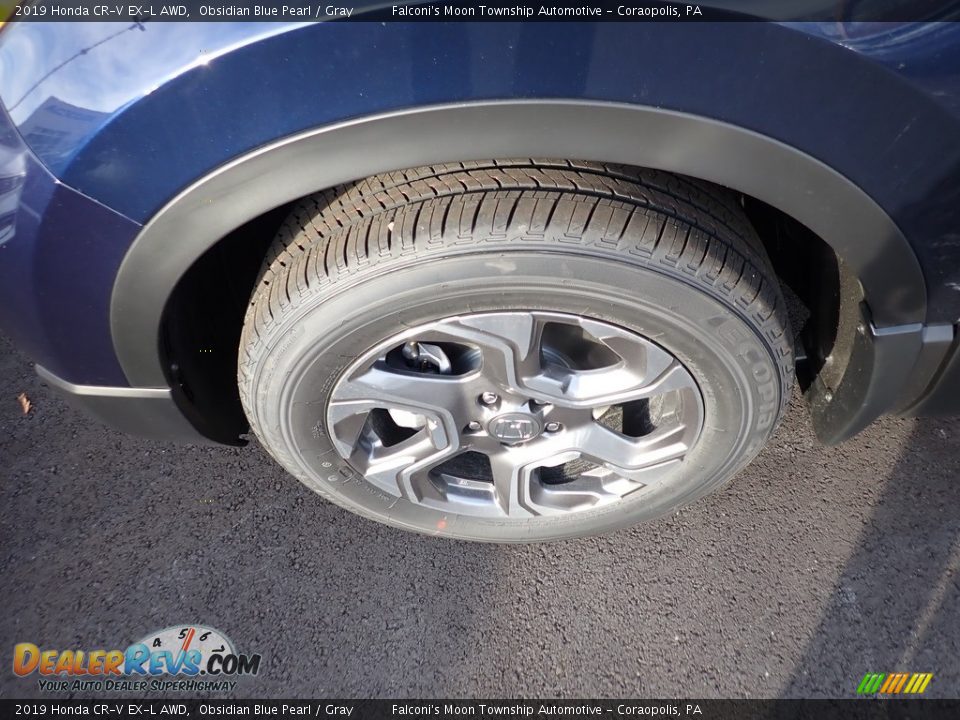 2019 Honda CR-V EX-L AWD Obsidian Blue Pearl / Gray Photo #7