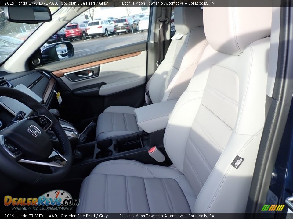 2019 Honda CR-V EX-L AWD Obsidian Blue Pearl / Gray Photo #8
