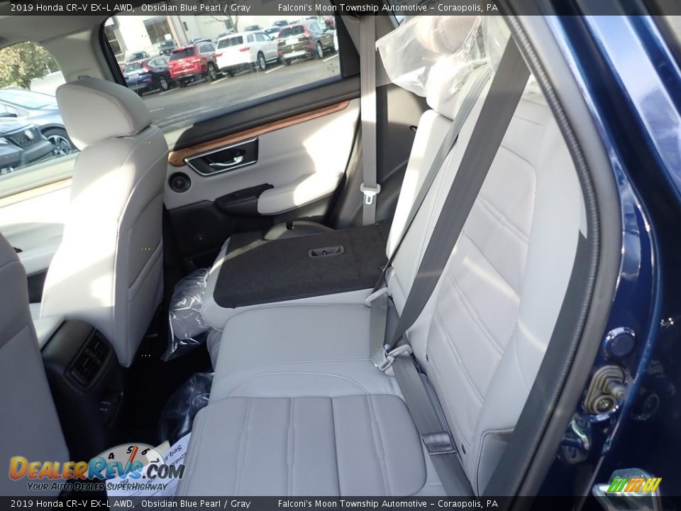 2019 Honda CR-V EX-L AWD Obsidian Blue Pearl / Gray Photo #9