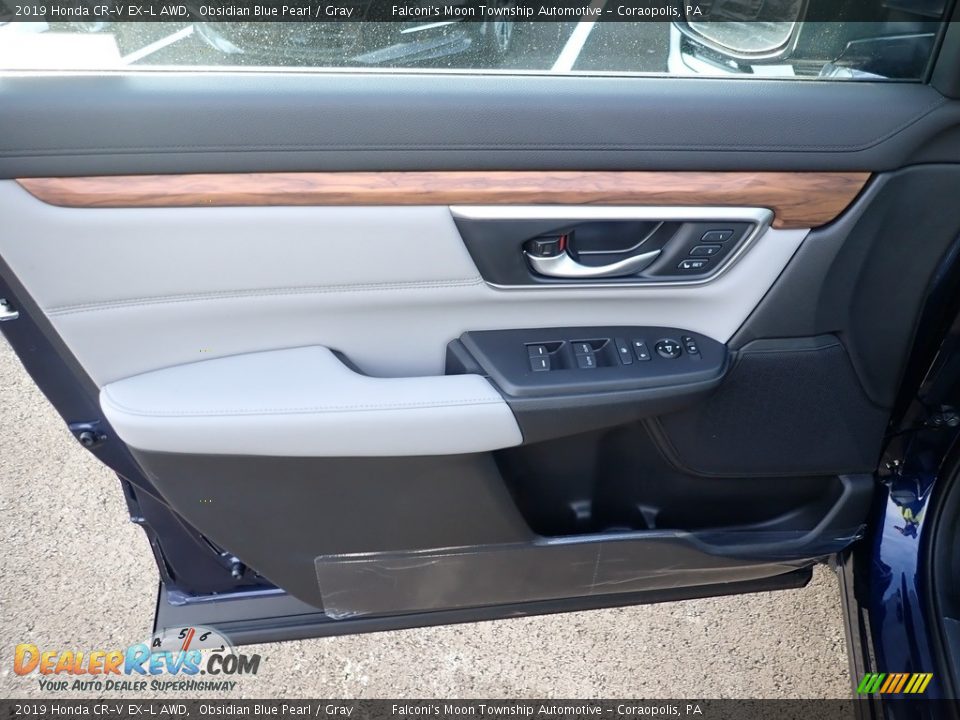 2019 Honda CR-V EX-L AWD Obsidian Blue Pearl / Gray Photo #11