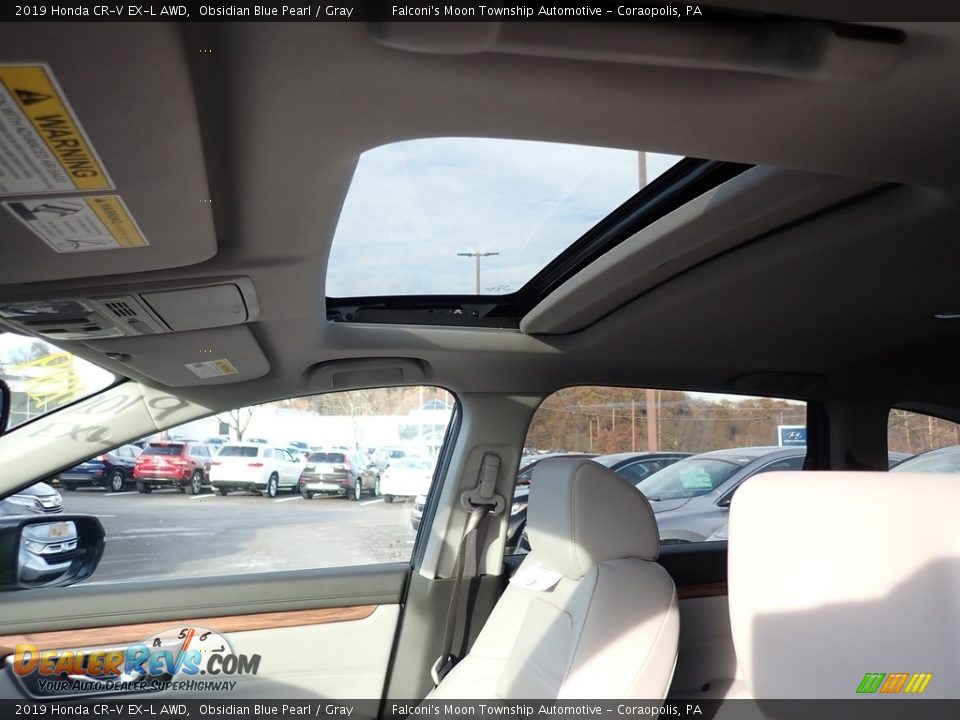 2019 Honda CR-V EX-L AWD Obsidian Blue Pearl / Gray Photo #13