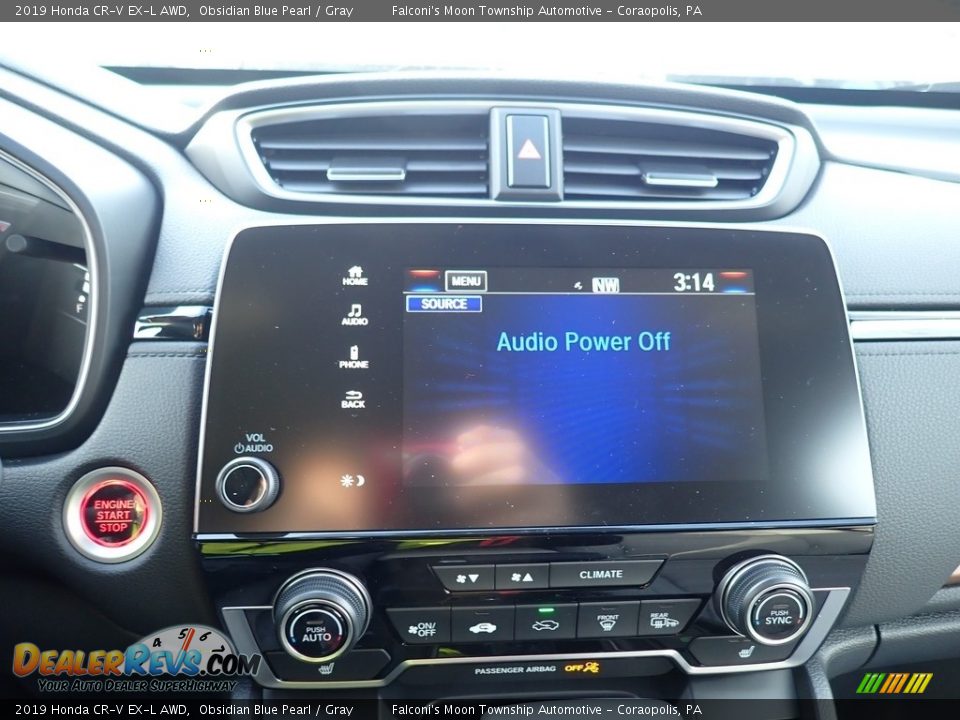 2019 Honda CR-V EX-L AWD Obsidian Blue Pearl / Gray Photo #14