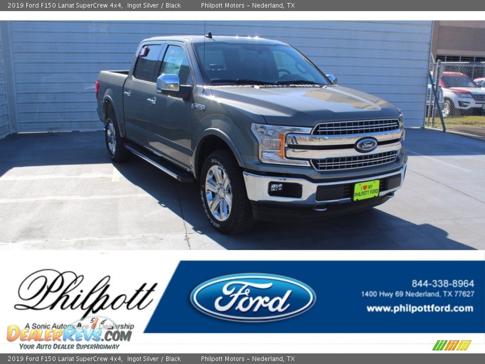 2019 Ford F150 Lariat SuperCrew 4x4 Ingot Silver / Black Photo #1