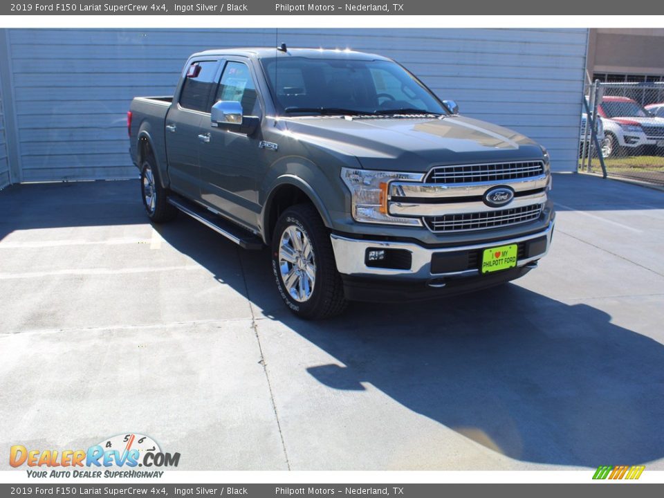 2019 Ford F150 Lariat SuperCrew 4x4 Ingot Silver / Black Photo #2