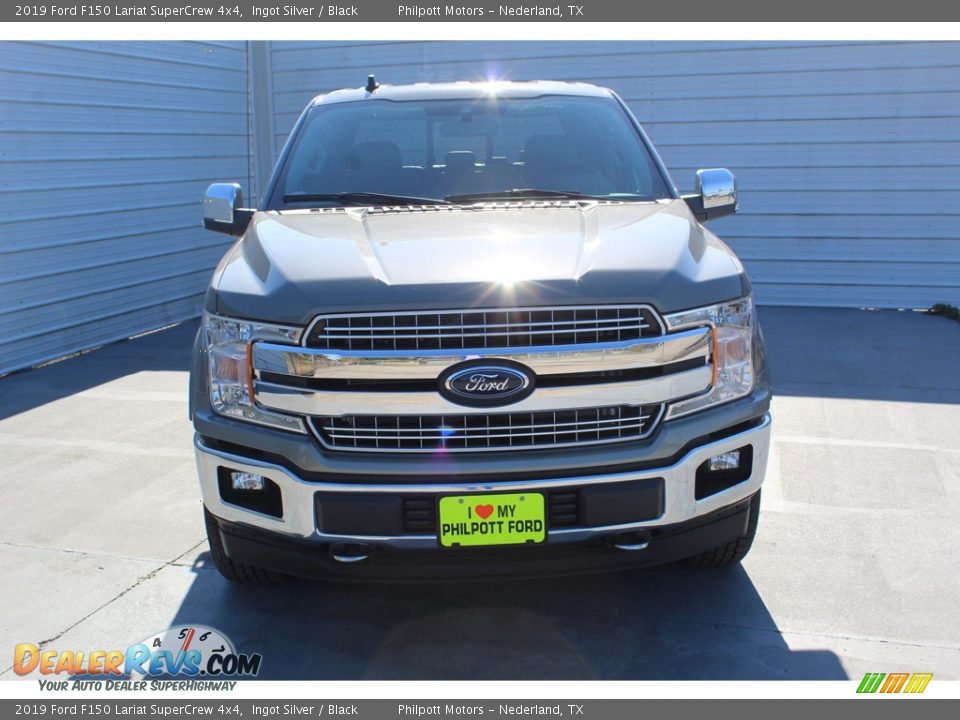 2019 Ford F150 Lariat SuperCrew 4x4 Ingot Silver / Black Photo #3