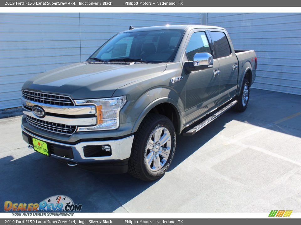 2019 Ford F150 Lariat SuperCrew 4x4 Ingot Silver / Black Photo #4