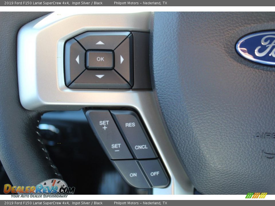 2019 Ford F150 Lariat SuperCrew 4x4 Ingot Silver / Black Photo #12