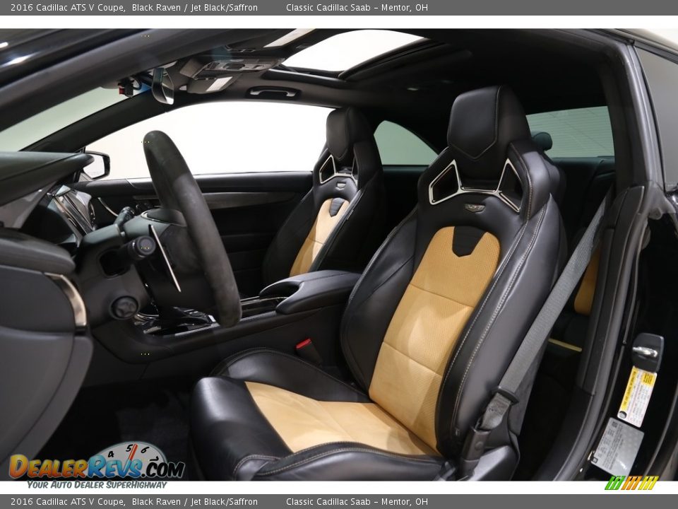 Jet Black/Saffron Interior - 2016 Cadillac ATS V Coupe Photo #7