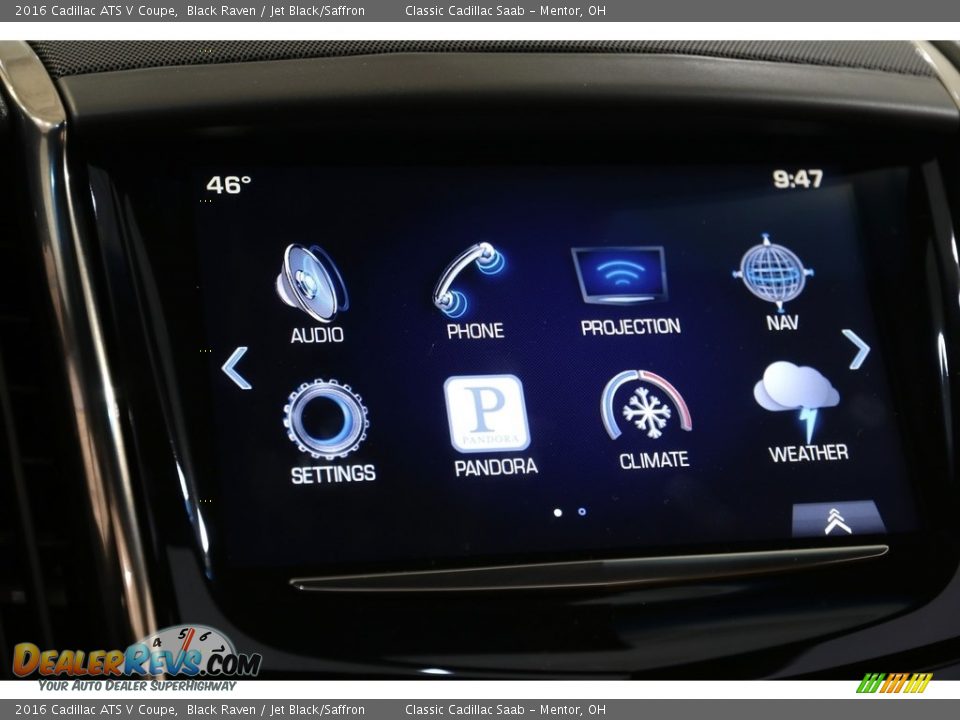 2016 Cadillac ATS V Coupe Black Raven / Jet Black/Saffron Photo #9