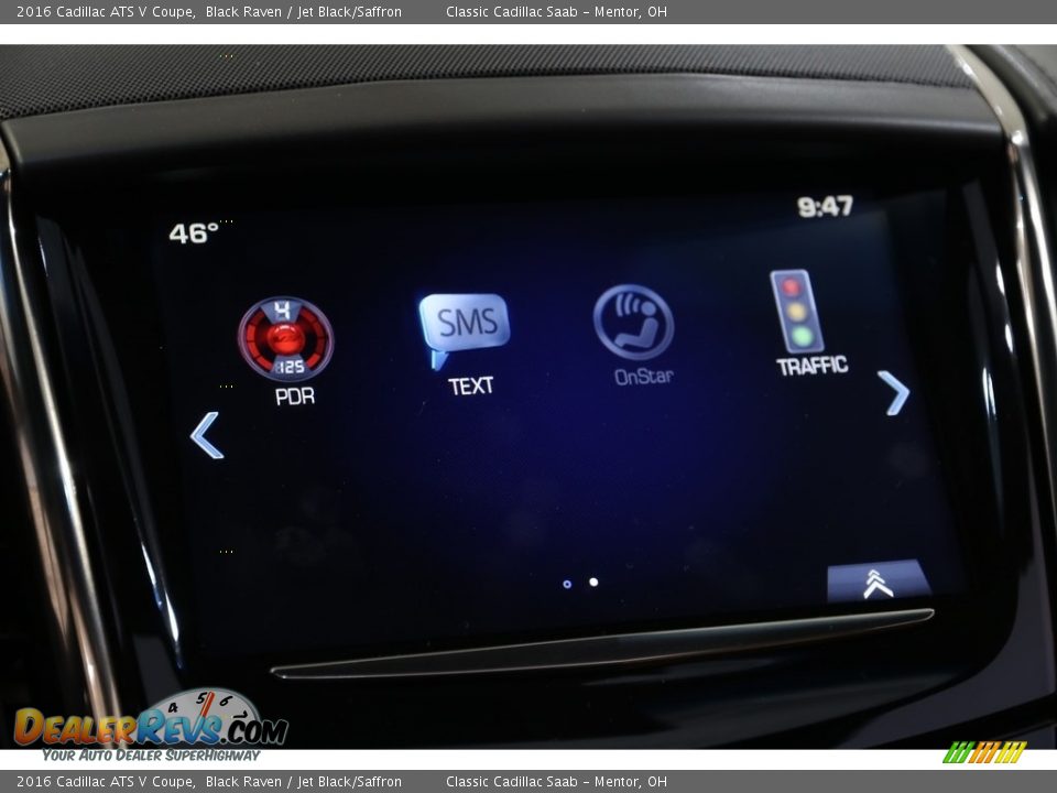 2016 Cadillac ATS V Coupe Black Raven / Jet Black/Saffron Photo #10