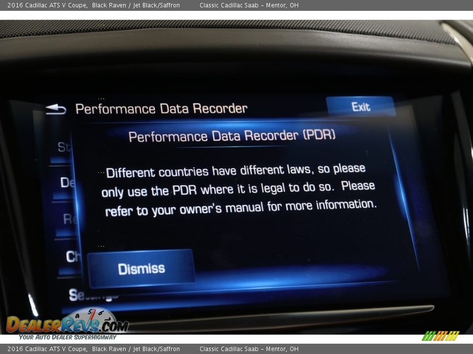 2016 Cadillac ATS V Coupe Black Raven / Jet Black/Saffron Photo #13