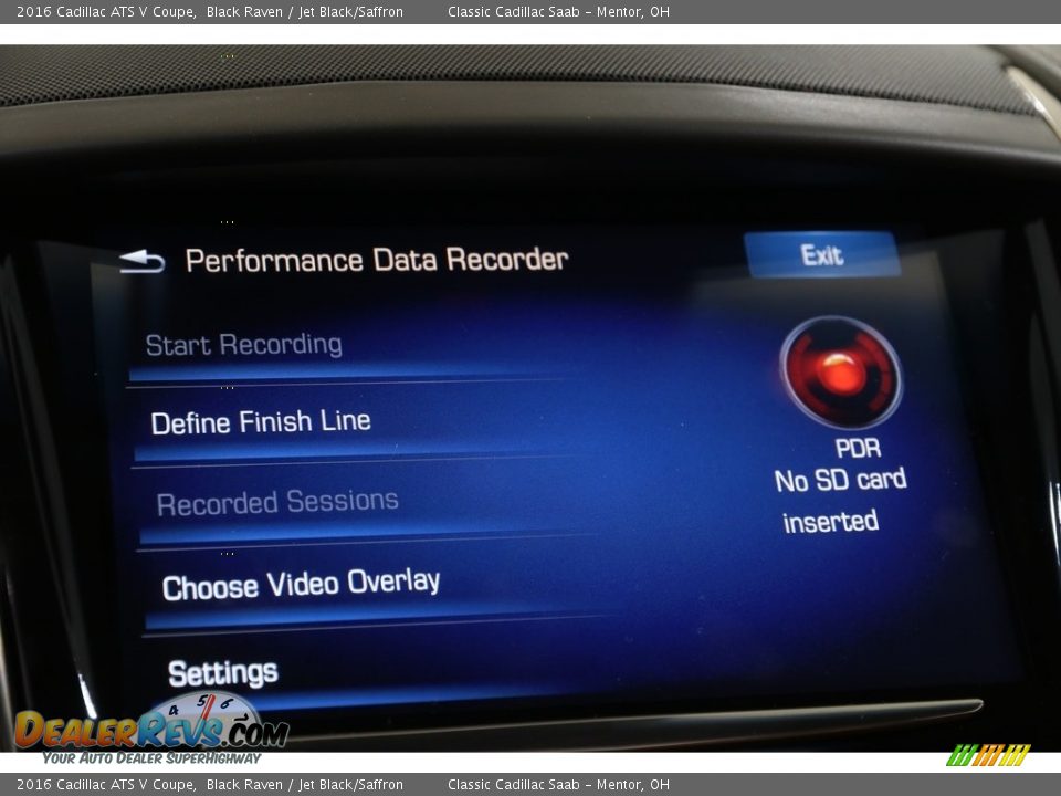 2016 Cadillac ATS V Coupe Black Raven / Jet Black/Saffron Photo #14