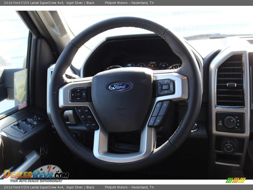 2019 Ford F150 Lariat SuperCrew 4x4 Ingot Silver / Black Photo #23