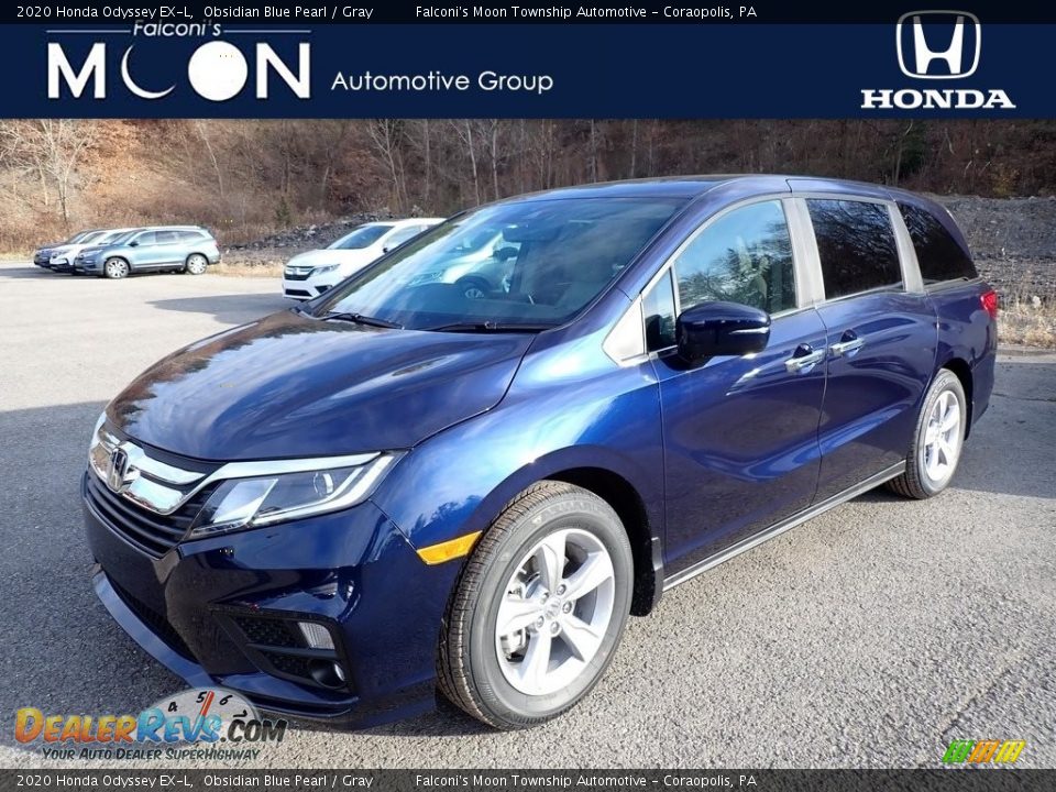 2020 Honda Odyssey EX-L Obsidian Blue Pearl / Gray Photo #1