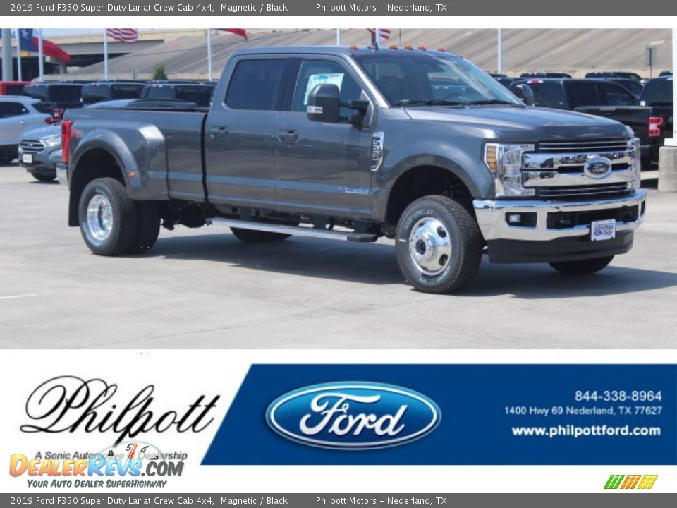 2019 Ford F350 Super Duty Lariat Crew Cab 4x4 Magnetic / Black Photo #1