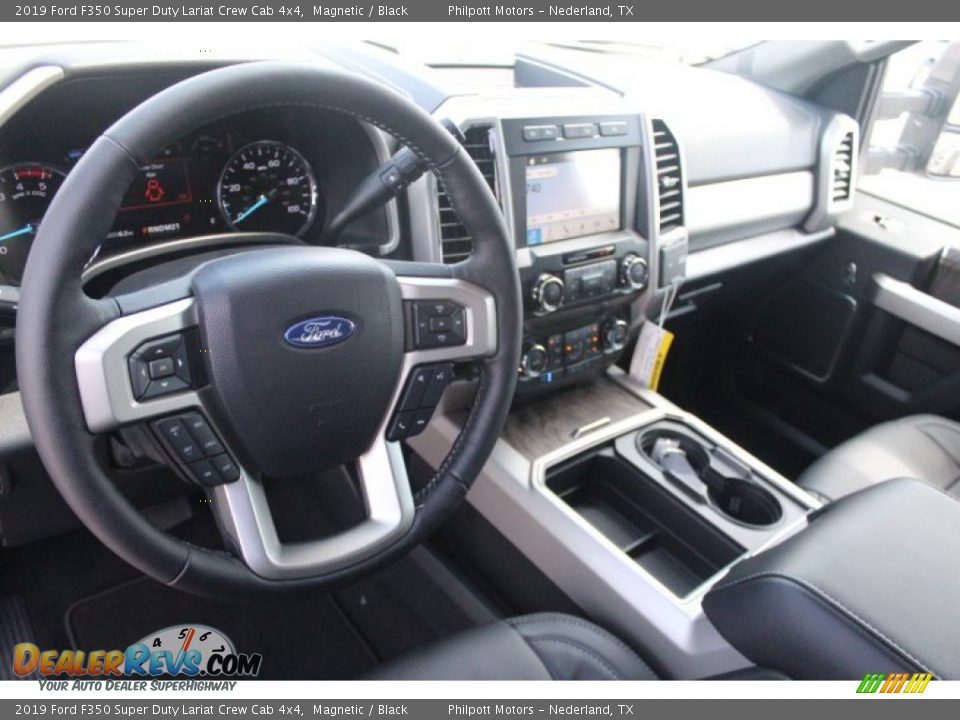 2019 Ford F350 Super Duty Lariat Crew Cab 4x4 Magnetic / Black Photo #9
