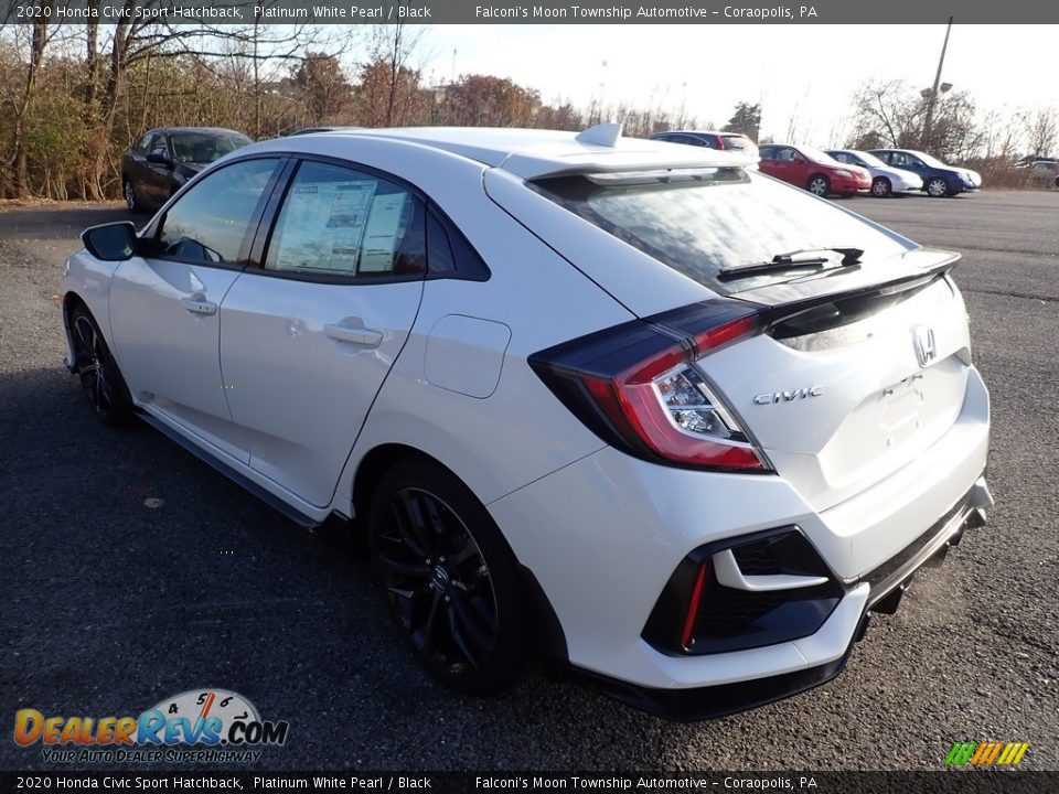 2020 Honda Civic Sport Hatchback Platinum White Pearl / Black Photo #2