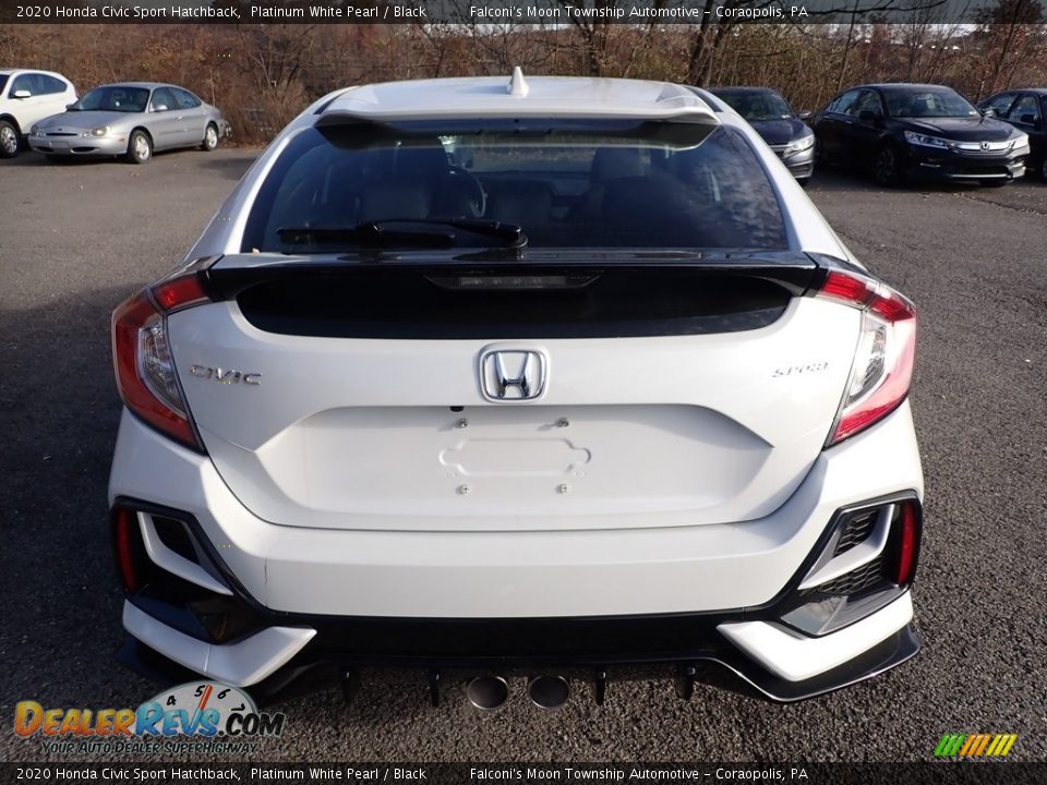 2020 Honda Civic Sport Hatchback Platinum White Pearl / Black Photo #3