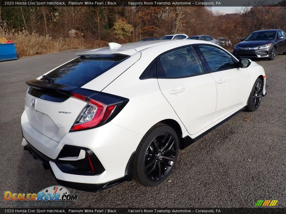 2020 Honda Civic Sport Hatchback Platinum White Pearl / Black Photo #4