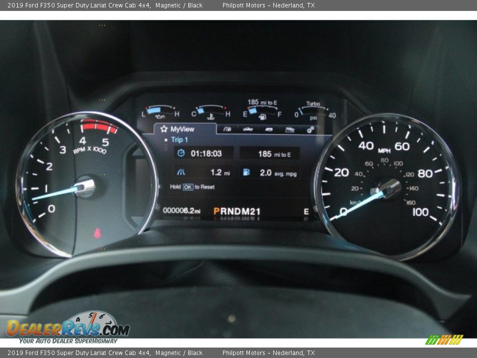 2019 Ford F350 Super Duty Lariat Crew Cab 4x4 Magnetic / Black Photo #24