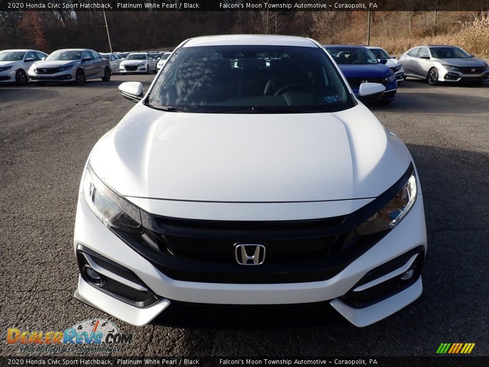 2020 Honda Civic Sport Hatchback Platinum White Pearl / Black Photo #7