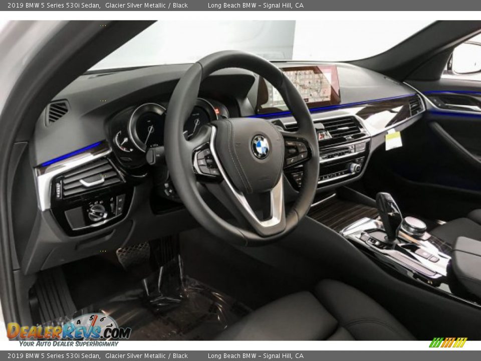 2019 BMW 5 Series 530i Sedan Glacier Silver Metallic / Black Photo #4