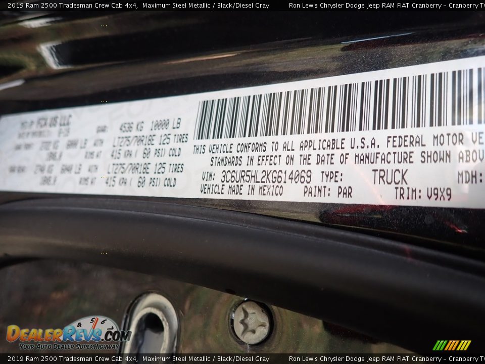 2019 Ram 2500 Tradesman Crew Cab 4x4 Maximum Steel Metallic / Black/Diesel Gray Photo #15