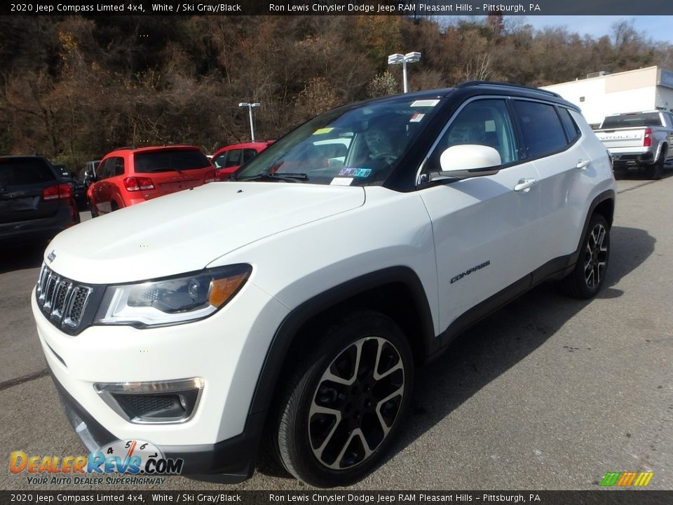 2020 Jeep Compass Limted 4x4 White / Ski Gray/Black Photo #1