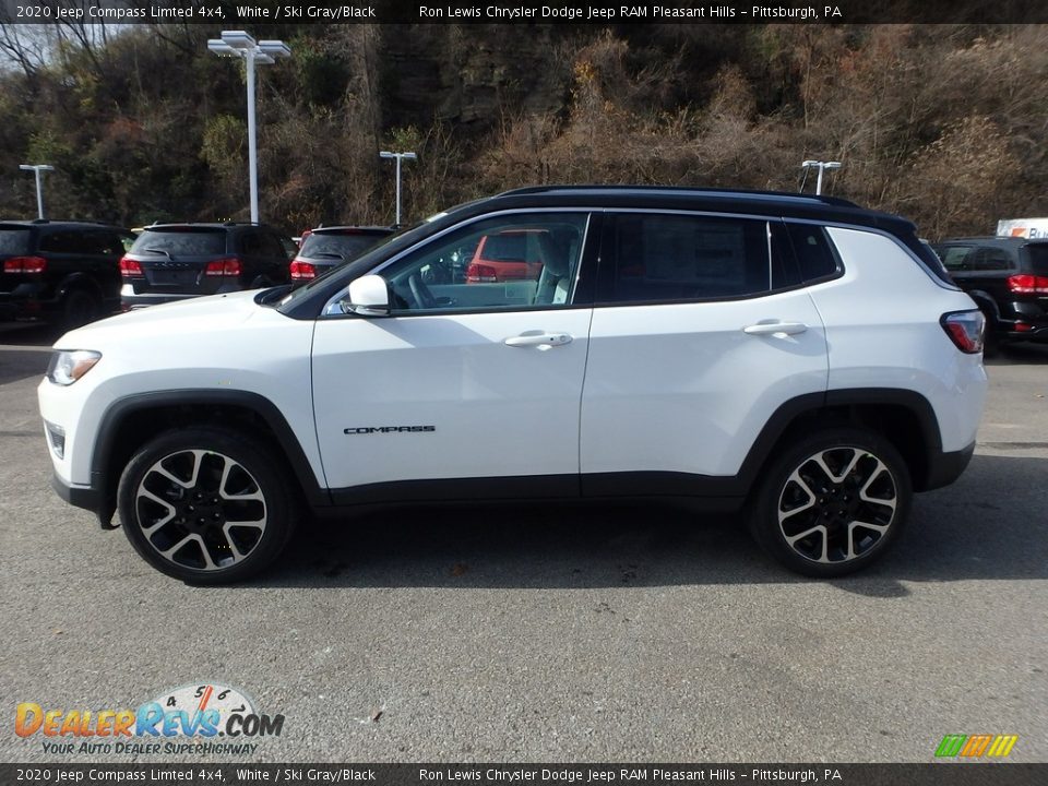 2020 Jeep Compass Limted 4x4 White / Ski Gray/Black Photo #2
