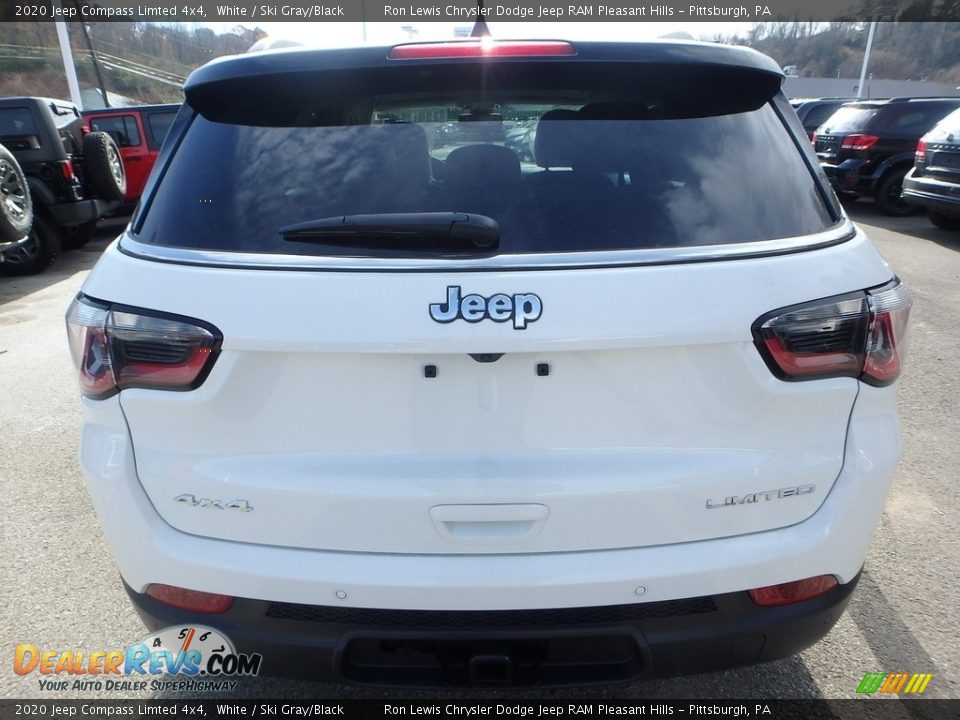 2020 Jeep Compass Limted 4x4 White / Ski Gray/Black Photo #4