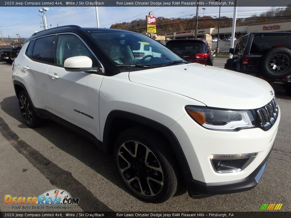 2020 Jeep Compass Limted 4x4 White / Ski Gray/Black Photo #8