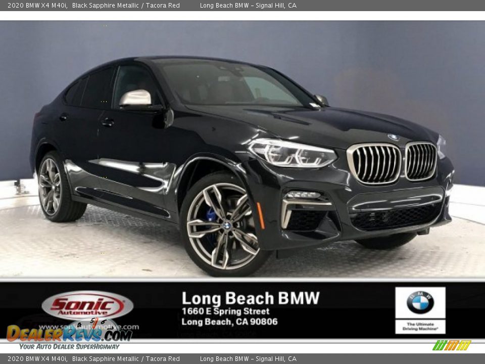 2020 BMW X4 M40i Black Sapphire Metallic / Tacora Red Photo #1