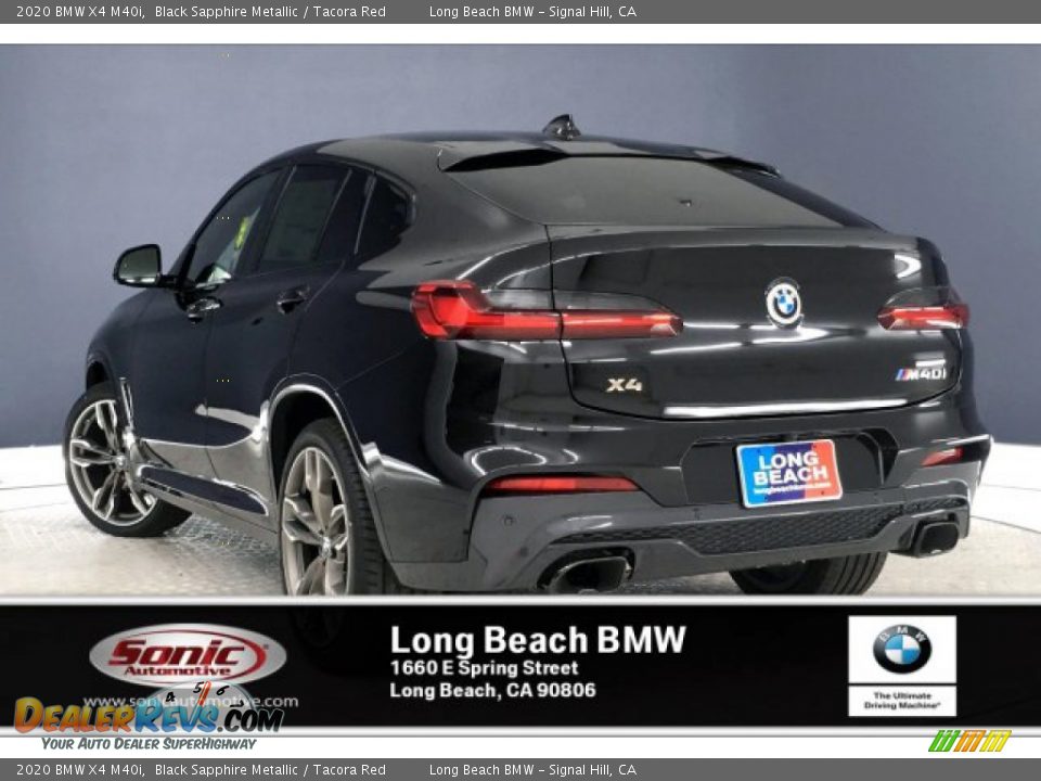 2020 BMW X4 M40i Black Sapphire Metallic / Tacora Red Photo #2