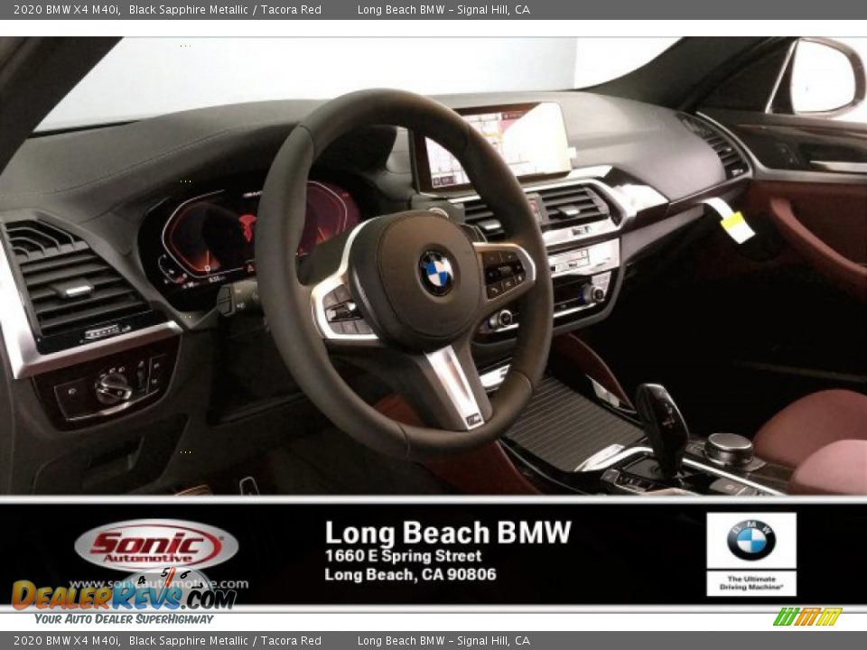2020 BMW X4 M40i Black Sapphire Metallic / Tacora Red Photo #4
