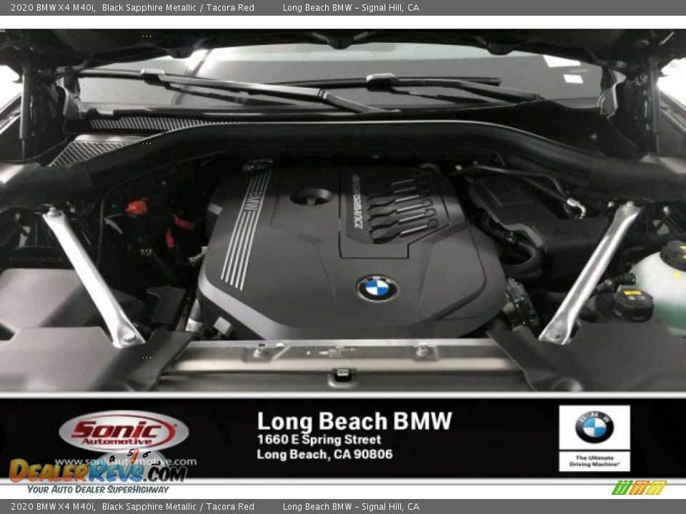 2020 BMW X4 M40i Black Sapphire Metallic / Tacora Red Photo #8