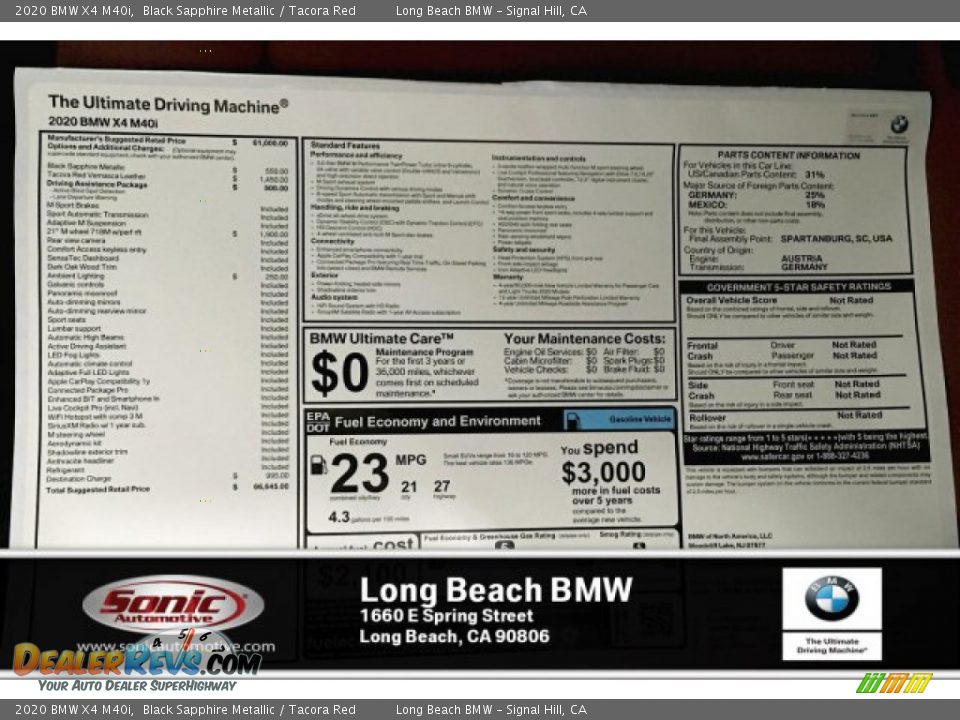 2020 BMW X4 M40i Black Sapphire Metallic / Tacora Red Photo #10